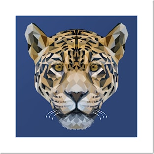 Jaguar Low Poly Art Posters and Art